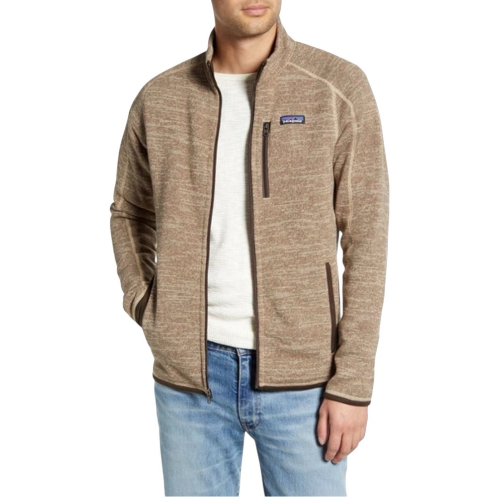 Patagonia Mens Better Sweater Full Zip Fleece Jacket in Pale Khaki